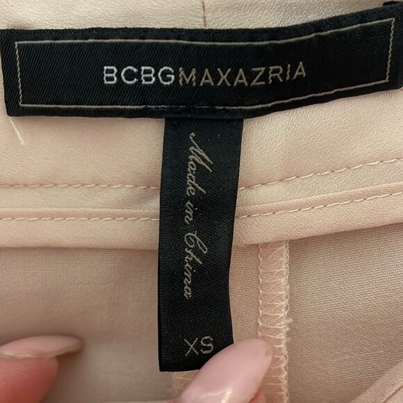 BCBGMAXAZRIA Women's Cropped Straight Leg Pants | pink | size XS - Picture 6 of 8